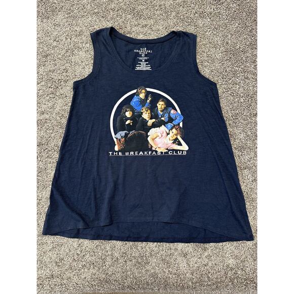 The Breakfast Club Movie Women's M Navy‎ Blue Tee Shirt Tank Top 80's - Picture 1 of 6